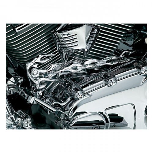 KURYAKYN FLAME SHIFT ARM COVER - Ozdobne cięgno zmiany biegów do Harley Davidson